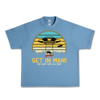 Pebble Blue UFO Vintage Retro Alien Outerspace Spaceship Urban Heavy Tee - Bettercallsaul
