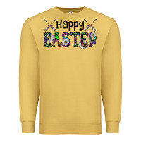 Antique Gold Happy Easter Premium Sweatshirt - CowhideDigitalArt
