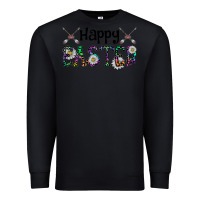 Black Happy Easter Premium Sweatshirt - CowhideDigitalArt