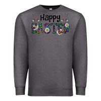 Charcoal Heather Happy Easter Premium Sweatshirt - CowhideDigitalArt