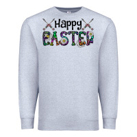 Heather Grey Happy Easter Premium Sweatshirt - CowhideDigitalArt
