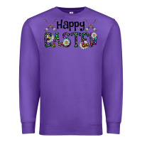 Purple Happy Easter Premium Sweatshirt - CowhideDigitalArt