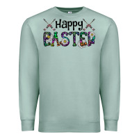 Seafoam Happy Easter Premium Sweatshirt - CowhideDigitalArt