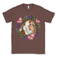 Chestnut Bunny Face With Floral Wreath Classic Tee - RanaPortraitStore
