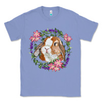 Colony Blue Bunny Face With Floral Wreath Classic Tee - RanaPortraitStore
