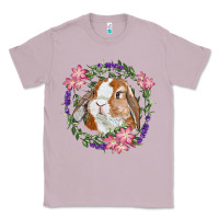 Lilac Bunny Face With Floral Wreath Classic Tee - RanaPortraitStore