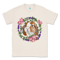 Natural Bunny Face With Floral Wreath Classic Tee - RanaPortraitStore