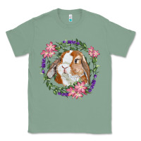 Sage Bunny Face With Floral Wreath Classic Tee - RanaPortraitStore