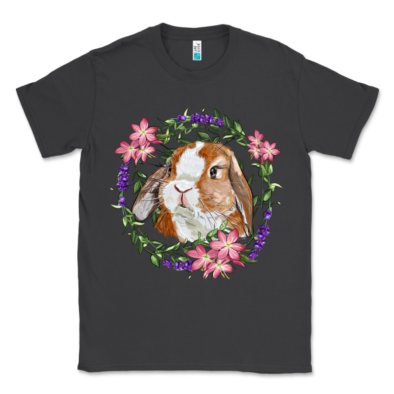 Bunny Face With Floral Wreath Classic Tee by RanaPortraitStore | Teevron