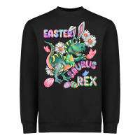 Black Easter Saurus Rex Easter Day Heavyweight Sweatshirt - CowGirlArtShop