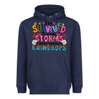 Navy ive survived too many storms to be thered by raind Heavyweight Hoodie - CowhideDigitalArt