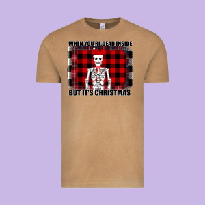 When You Re Dead Inside But It Christmas Skeleton Vintage Tee Designed By Bettercallsaul