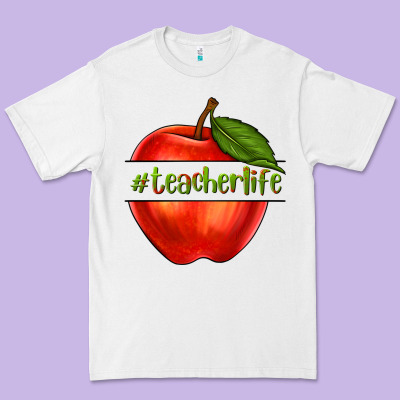 Teacher Life With Apple Premium Tee Designed By Nancycooperartshop