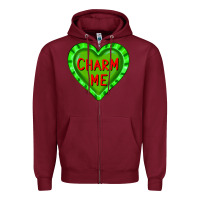 Burgundy valentine's day hearts Zipper Hoodie - FaDigitalArtStudio