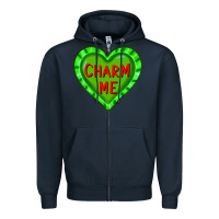 Navy valentine's day hearts Zipper Hoodie - FaDigitalArtStudio