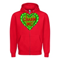 Red valentine's day hearts Zipper Hoodie - FaDigitalArtStudio
