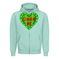 Seafoam valentine's day hearts Zipper Hoodie - FaDigitalArtStudio