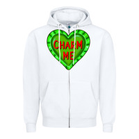 White valentine's day hearts Zipper Hoodie - FaDigitalArtStudio