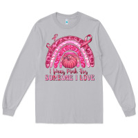 Moon Dust i wear pink for someone i love Long Sleeve Tee - texasbilliewilder