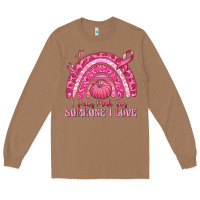 Toasted Coconut i wear pink for someone i love Long Sleeve Tee - texasbilliewilder