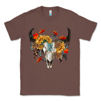 Chestnut Fall Bull Skull Classic Tee - RanaPortraitStore