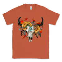 Copper Fall Bull Skull Classic Tee - RanaPortraitStore
