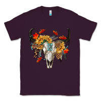 Plum Fall Bull Skull Classic Tee - RanaPortraitStore