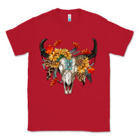 Red Fall Bull Skull Classic Tee - RanaPortraitStore
