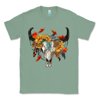 Sage Fall Bull Skull Classic Tee - RanaPortraitStore