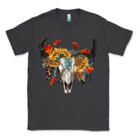 Smoke Fall Bull Skull Classic Tee - RanaPortraitStore