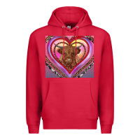 Cardinal highland cow valentine's day Premium Hoodie - RanaPortraitStore