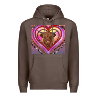 Coffee highland cow valentine's day Premium Hoodie - RanaPortraitStore