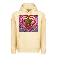 Pina Colada highland cow valentine's day Premium Hoodie - RanaPortraitStore