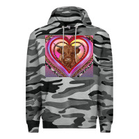 Slate Camo highland cow valentine's day Premium Hoodie - RanaPortraitStore