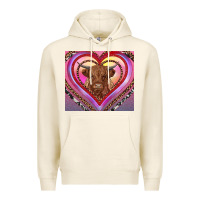 Tofu highland cow valentine's day Premium Hoodie - RanaPortraitStore