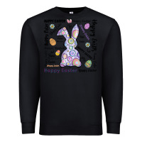 Black Happy Easter Premium Sweatshirt - CowhideDigitalArt