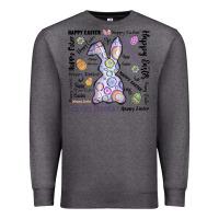 Charcoal Heather Happy Easter Premium Sweatshirt - CowhideDigitalArt
