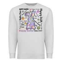 Dove Grey Happy Easter Premium Sweatshirt - CowhideDigitalArt