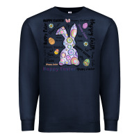 Navy Happy Easter Premium Sweatshirt - CowhideDigitalArt