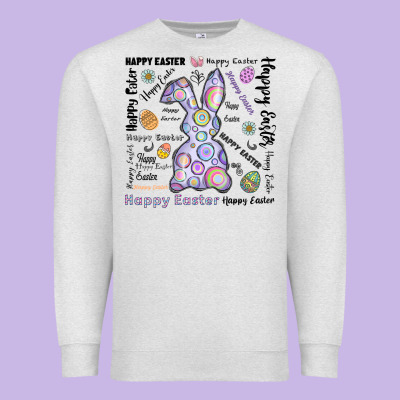 Happy Easter Premium Sweatshirt Designed By Cowhidedigitalart