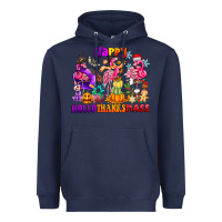 Navy Happy Hallo Thanks Mas Heavyweight Hoodie - CowhideDigitalArt