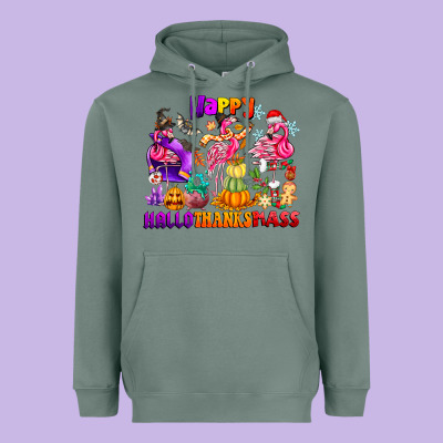 Happy Hallo Thanks Mas Heavyweight Hoodie Designed By Cowhidedigitalart