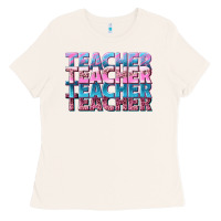 Bone teacher stacked Ladies Tee - NancyCooperArtShop
