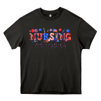 Asphalt 4th of july nursing administrator Heavy Core Tee - NancyCooperArtShop