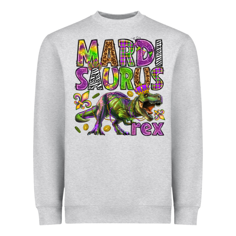 Mardi Saurus Rex Heavyweight Sweatshirt by HowdyJamesFarm | Teevron