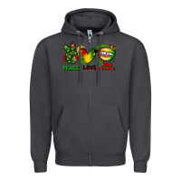 Smoke peace love juneteenth Zipper Hoodie - FaDigitalArtStudio