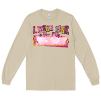 Mushroom Personalized i wear pink for my Long Sleeve Tee - texasbilliewilder