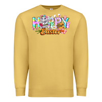 Antique Gold Happy Easter Premium Sweatshirt - CowhideDigitalArt