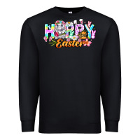 Black Happy Easter Premium Sweatshirt - CowhideDigitalArt