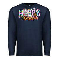 Navy Happy Easter Premium Sweatshirt - CowhideDigitalArt